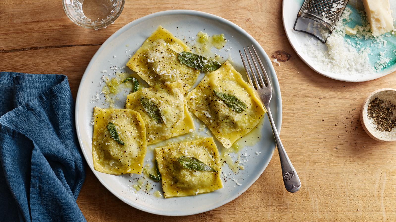 Ravioli with Ricotta and Spinach