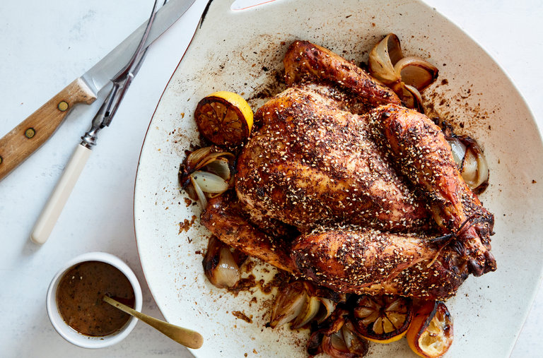 Za'atar Dusted Roasted Chicken