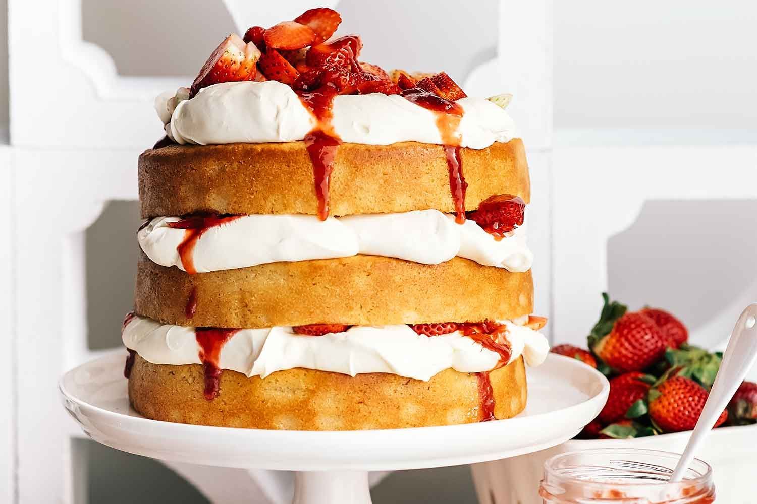 Strawberry Balsamic Vinegar Cake