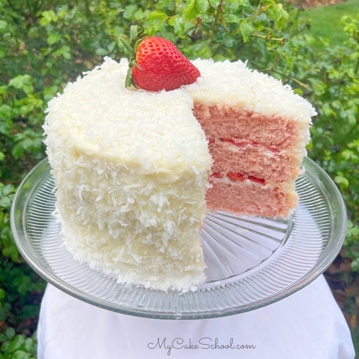 Strawberry Coconut Layer Cake