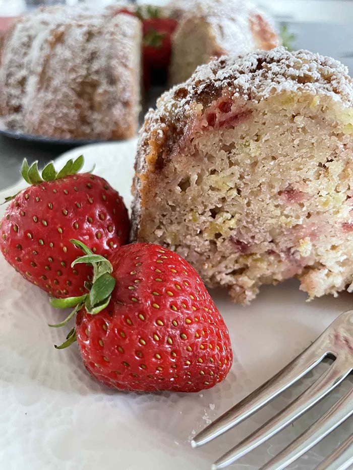 Strawberry Rhubarb Mini Bundts