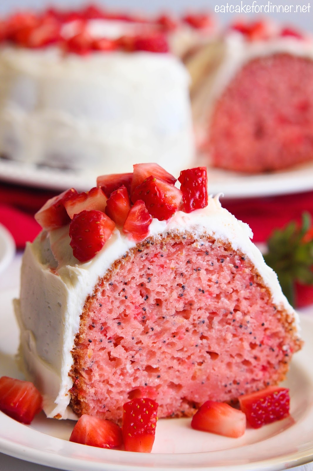 Strawberry Poppy Seed Bundt Cake