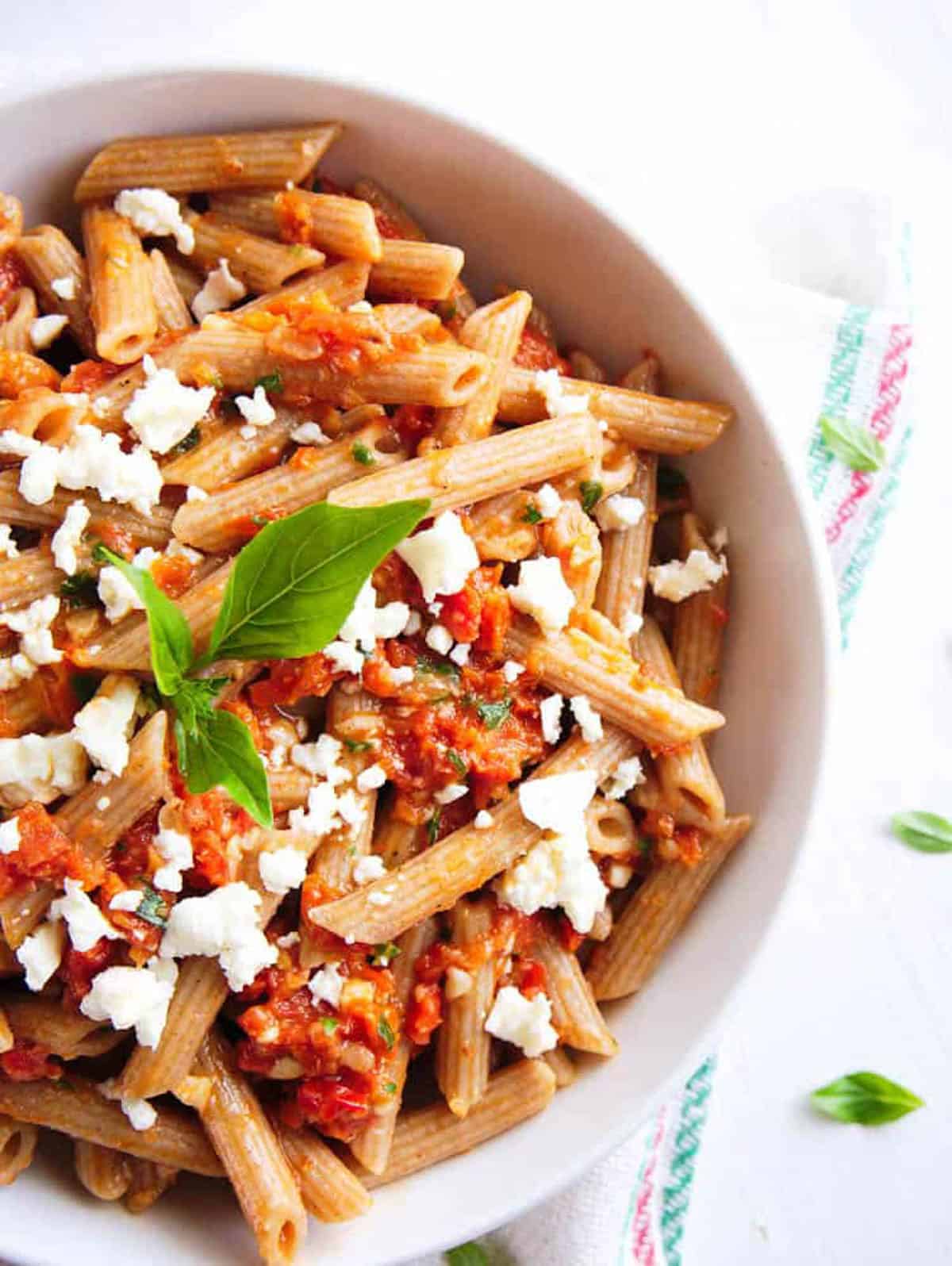 Sun-Dried Tomato Feta Farfalle