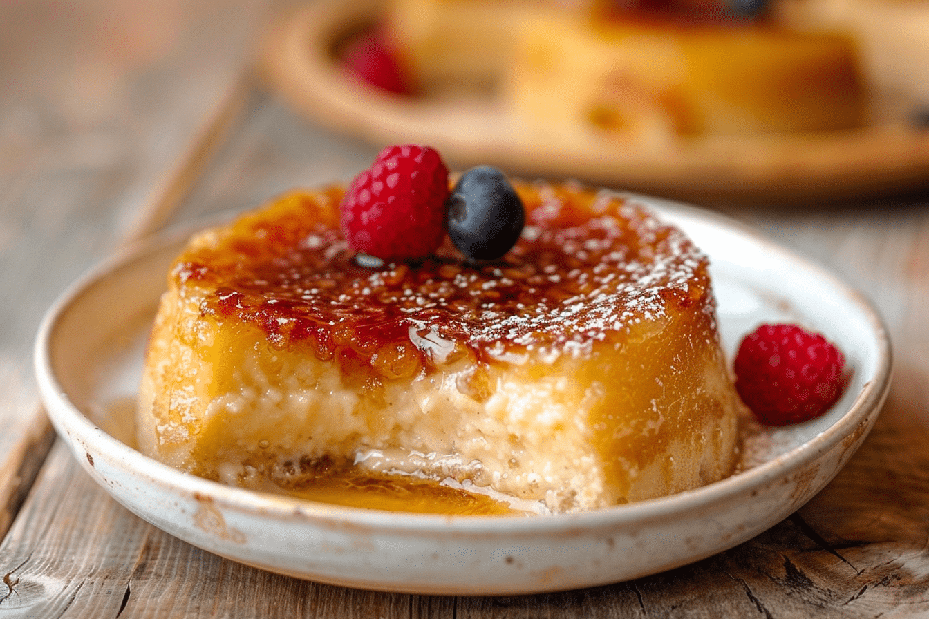 Almond Crème Brûlée Cake
