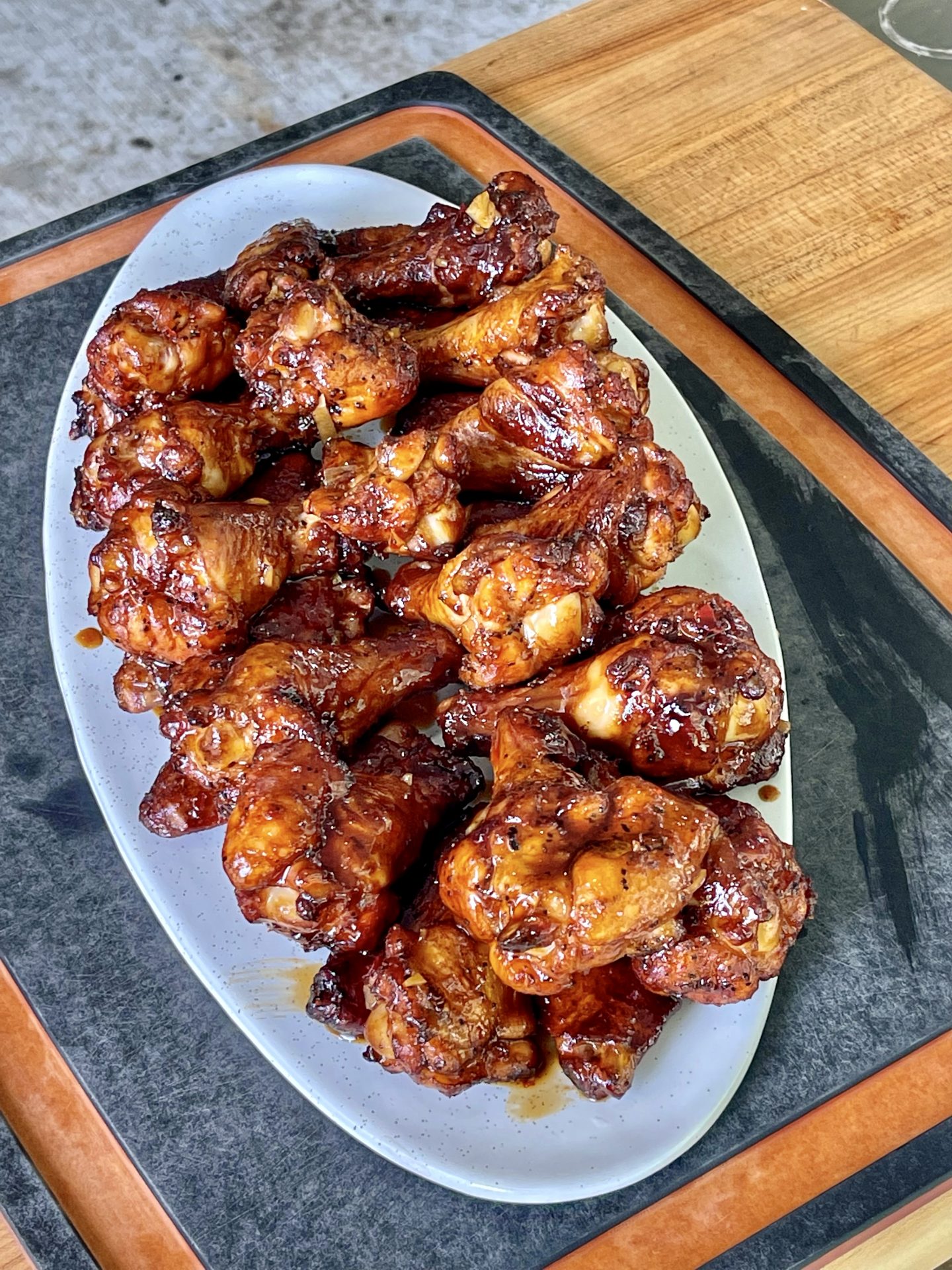 Teriyaki BBQ Chicken Glazed Wings