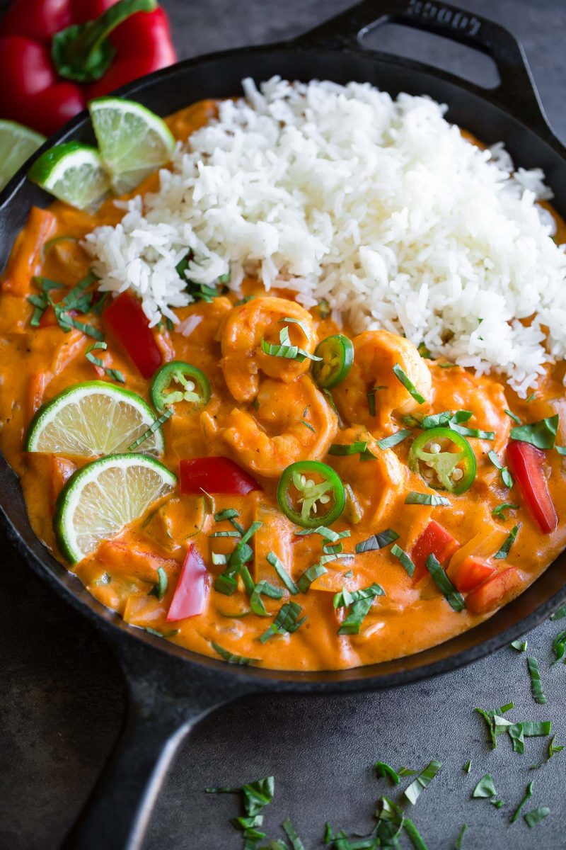 Coconut Lime Shrimp Curry