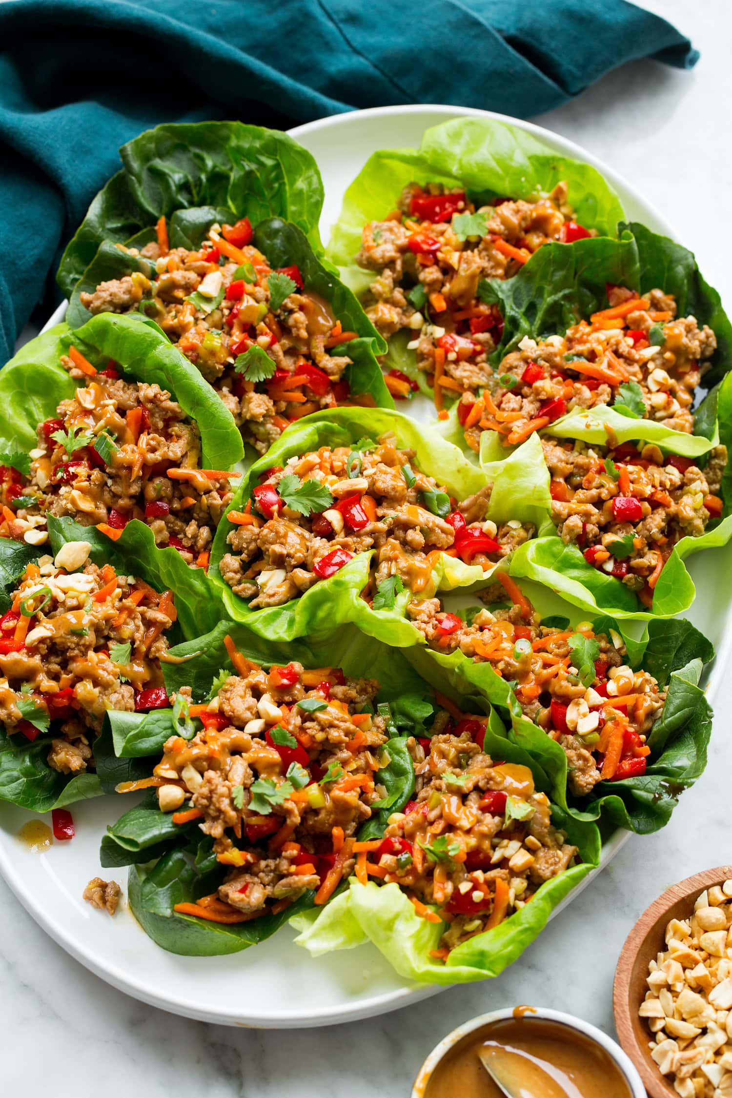 Spicy Thai Chicken Lettuce Wraps