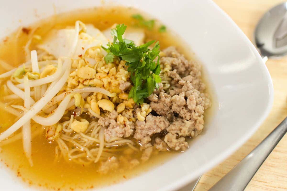 Tom Yum Ground Chicken Soup