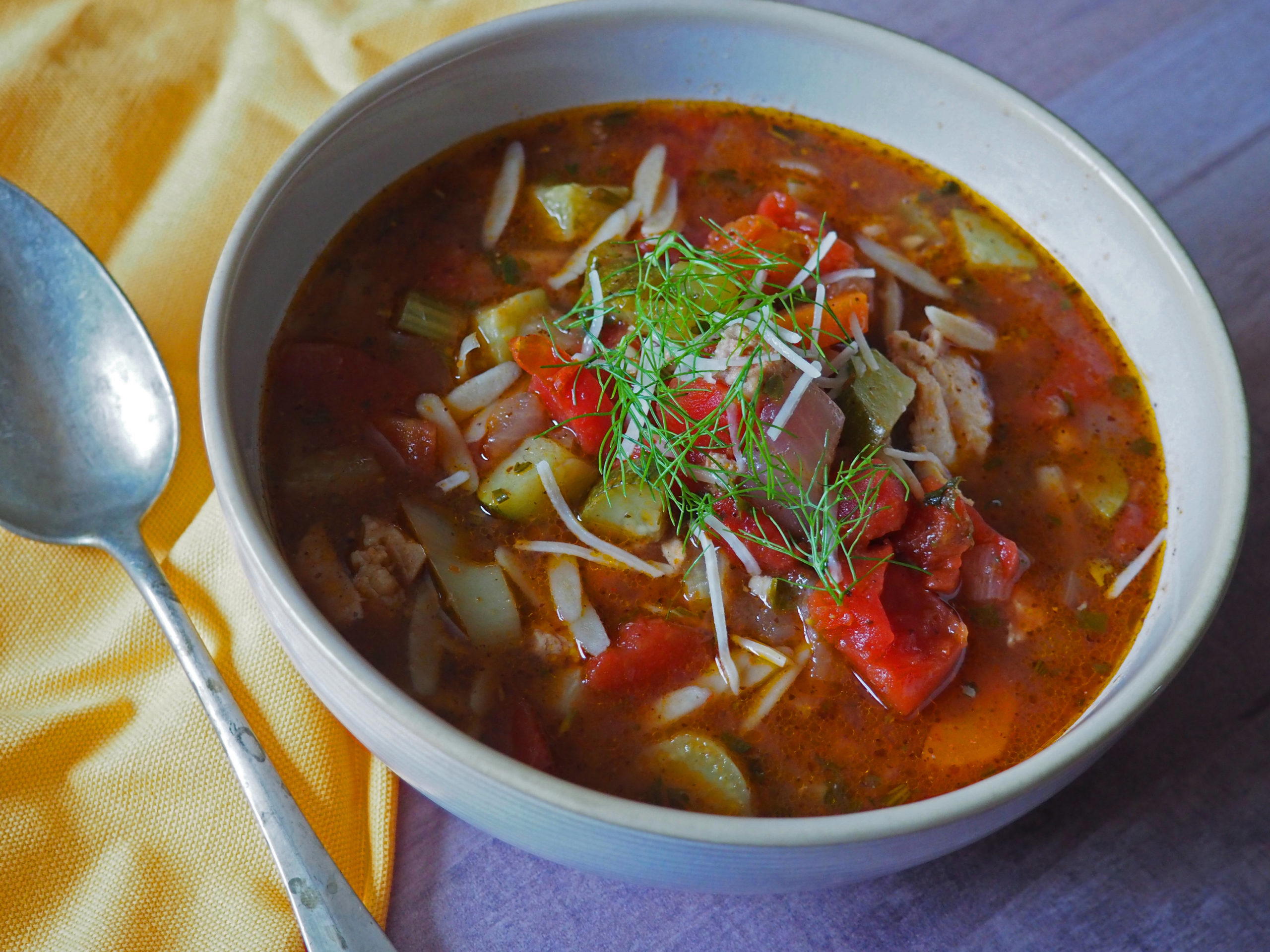 Fennel and Tomato Chicken Broth