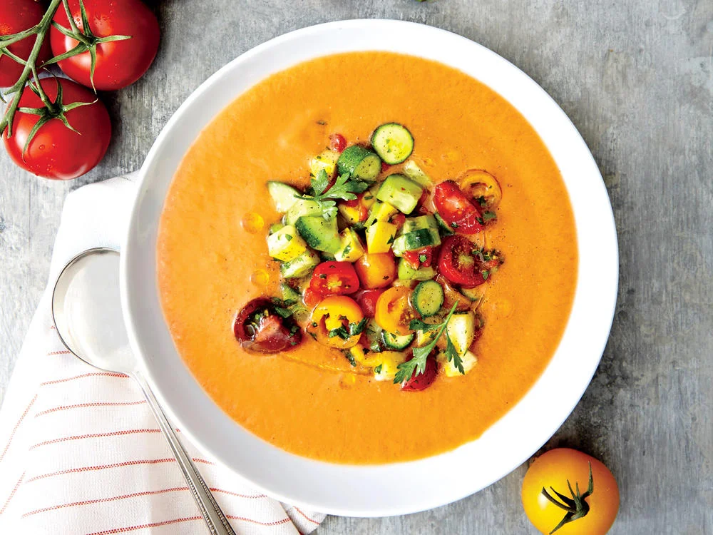Tomato Basil Detox Gazpacho