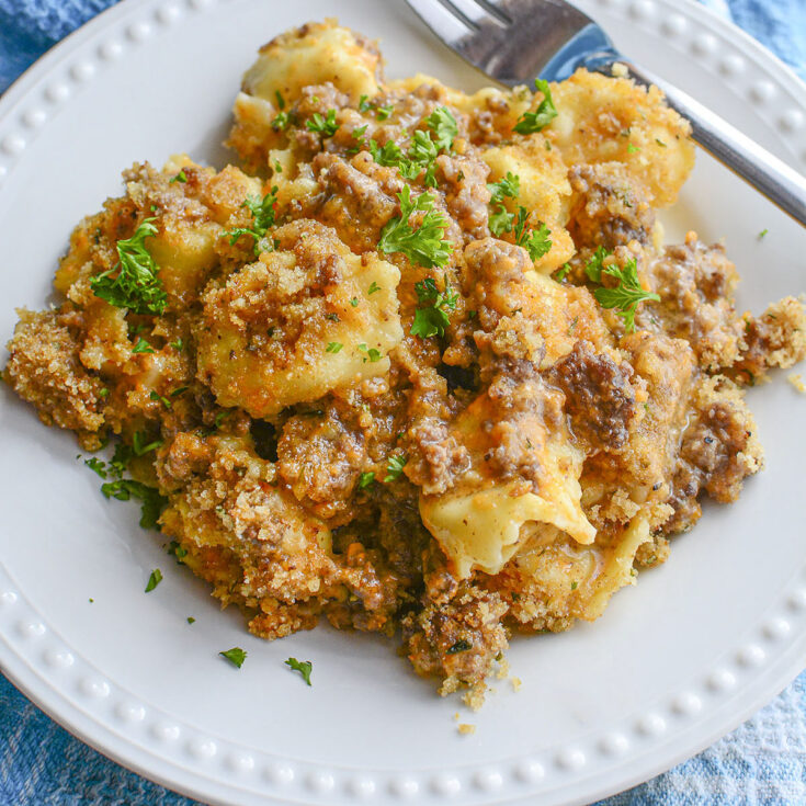 Beef Tortellini Mac and Cheese