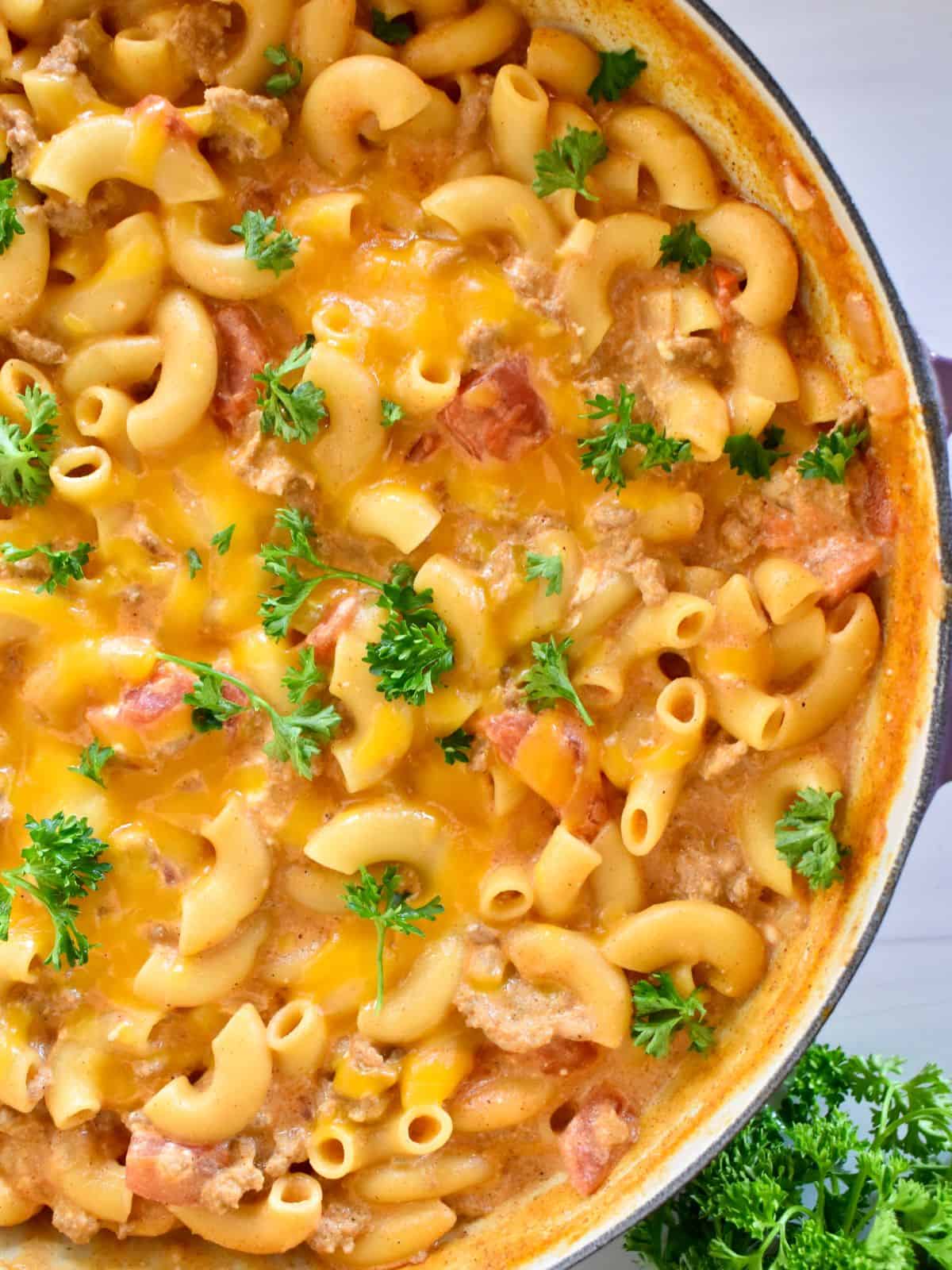 Turkey Taco Pasta Bake