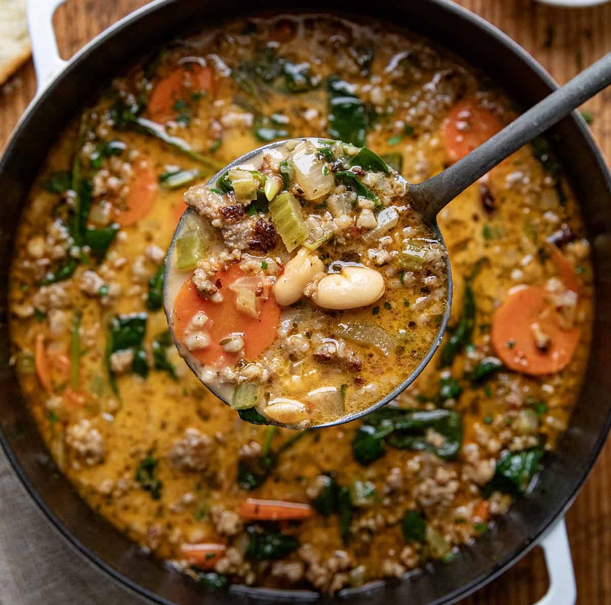 Kielbasa White Bean Tuscan Soup