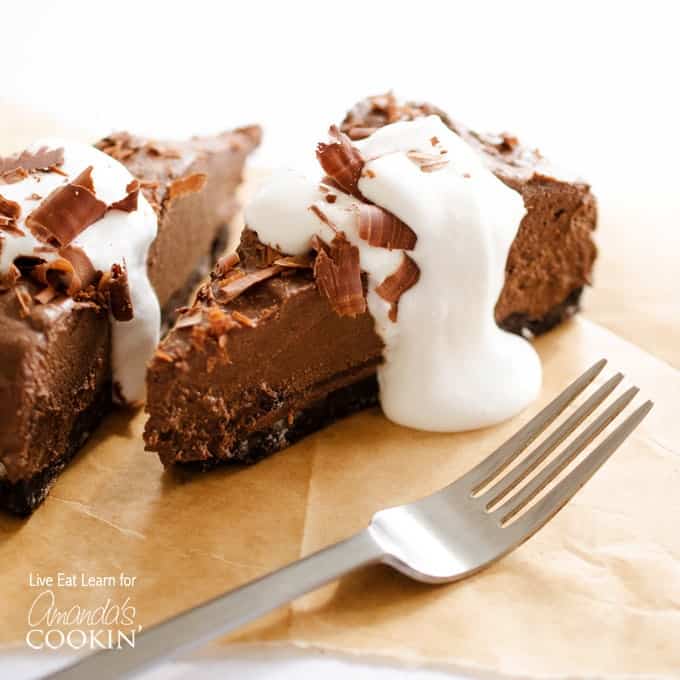 Chocolate Avocado Mousse Poke Cake