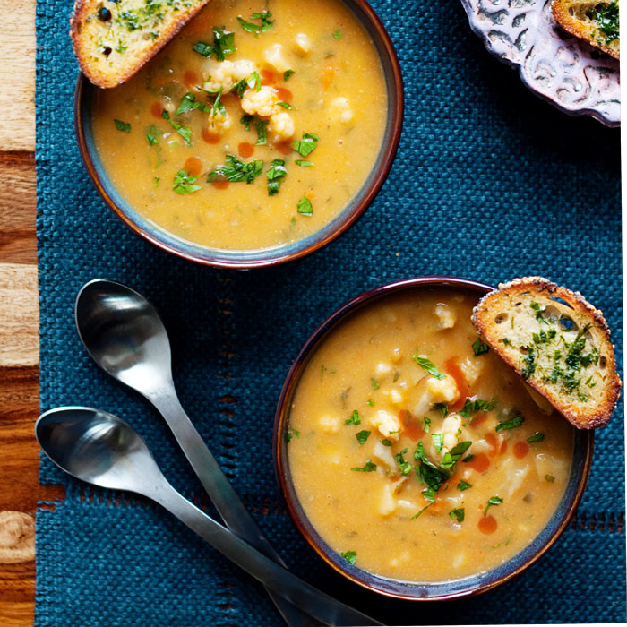 Buffalo Cauliflower Soup