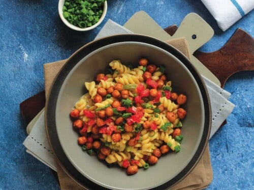 Cajun Vegetable and Chickpea Pasta