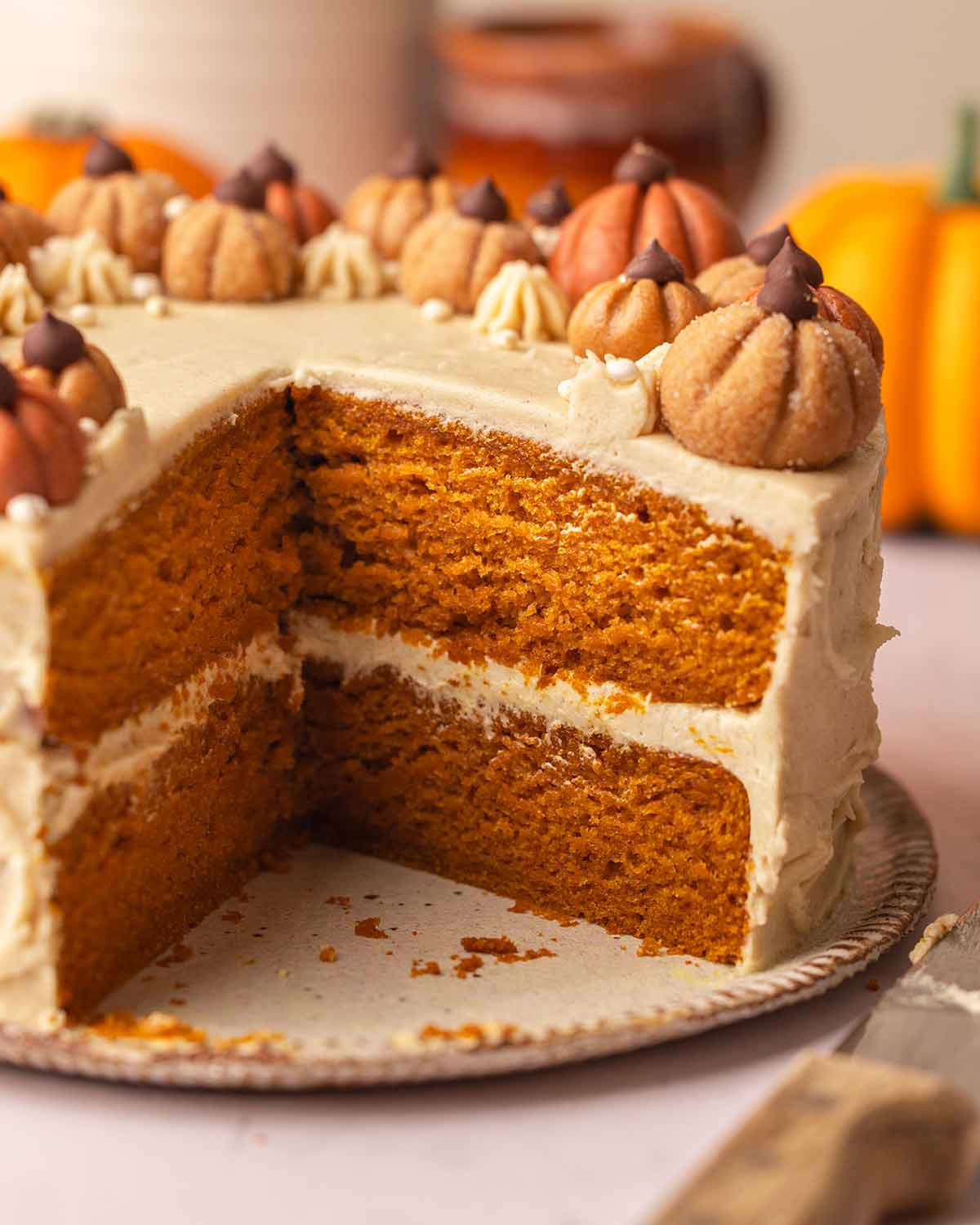 Eggless Pumpkin Cake