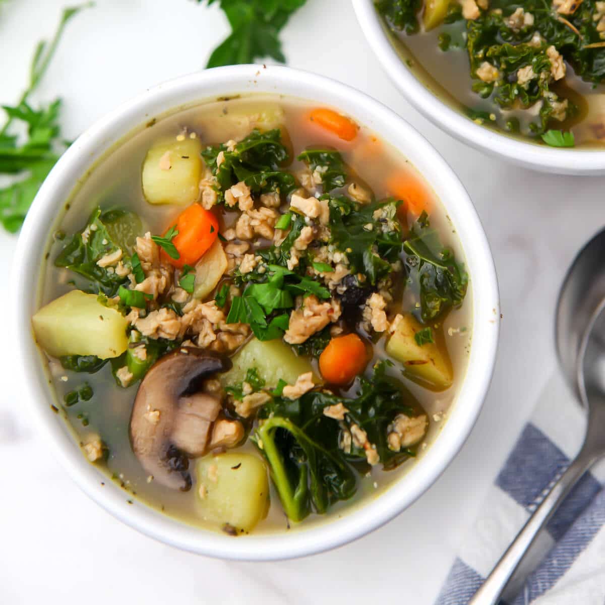 Vegan Kale and Mushroom