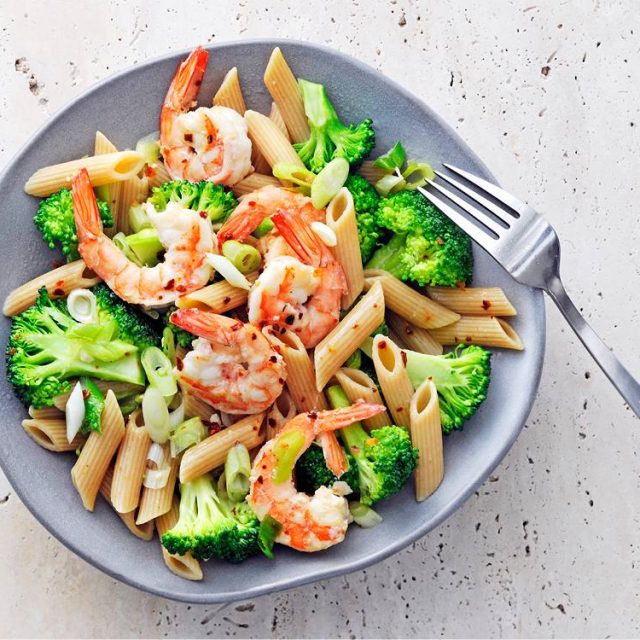 Spicy Shrimp and Broccoli Pasta