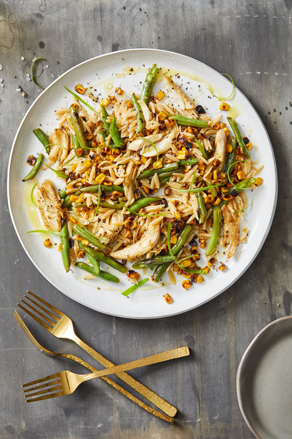 Orzo with Chicken and Green Beans