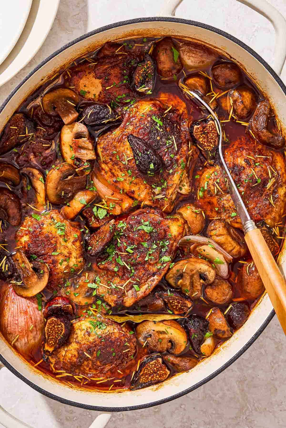 Red Wine Mushroom Braised Chicken